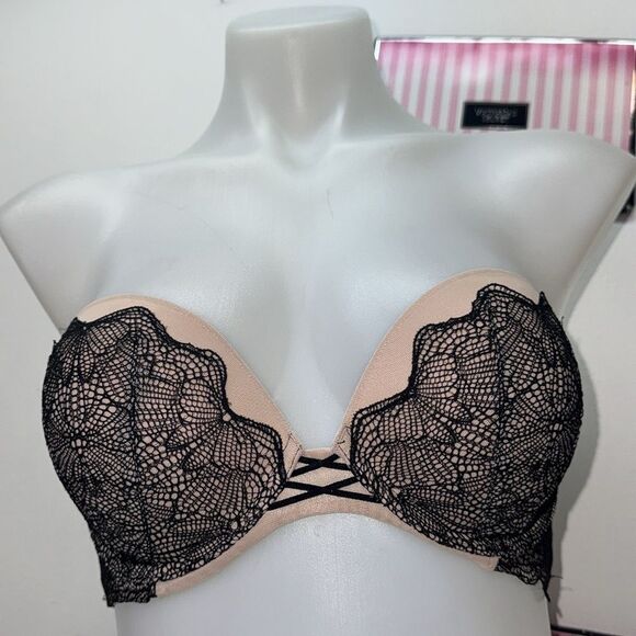 🔥VICTORIA SECRET  multiway strapless PUSH-UP  BRA SET 32D// Small NEW - Picture 6 of 9